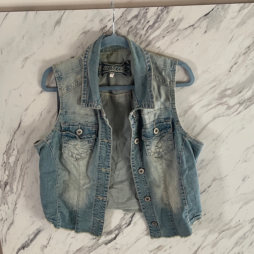 Denim Sleeveless Vest